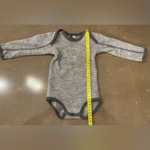 Organic Baby merino wool long sleeve bodysuit from DILLING(UK)